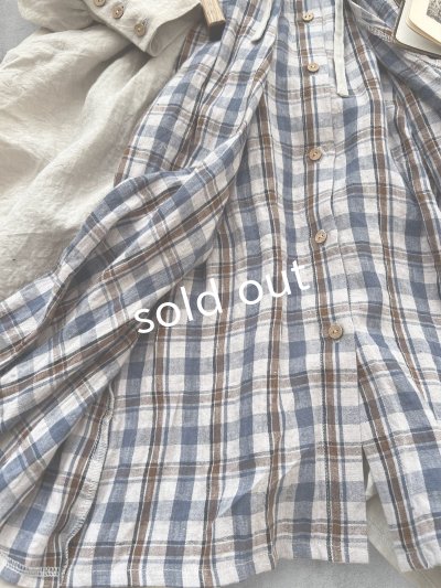 画像9: 【30%OFF】MARCHE' DE SOEUR／祈りのワンピース・ブルーチェック