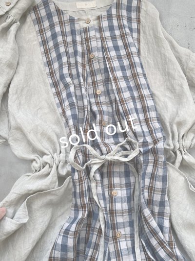 画像7: 【30%OFF】MARCHE' DE SOEUR／祈りのワンピース・ブルーチェック