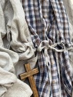 画像3: 【30%OFF】MARCHE' DE SOEUR／祈りのワンピース・ブルーチェック (3)