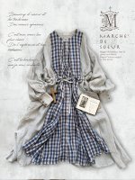 画像2: 【30%OFF】MARCHE' DE SOEUR／祈りのワンピース・ブルーチェック (2)