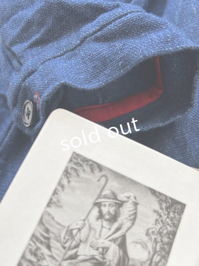 画像6: MARCHE' DE SOEUR/ターシャの種蒔ポケットワンピース・インディゴ×ハーブ