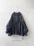 画像1: kosatofuku／フリルカラーブラウス・デニム (1)