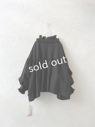 画像3: kosatofuku/フリルカラーブラウス・ブラック