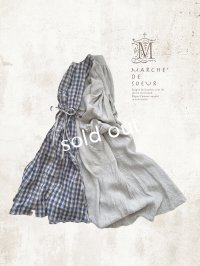 【30%OFF】MARCHE' DE SOEUR／祈りのワンピース・ブルーチェック
