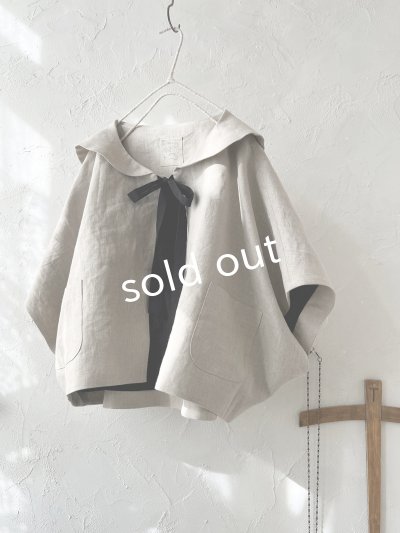 画像14: MARCHE' DE SOEUR／セーラ襟のタッセルちびジャケット・生成り