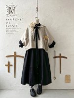 画像1: MARCHE' DE SOEUR／セーラ襟のタッセルちびジャケット・生成り (1)