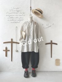 SO／フリルカラーシャツチュニック・ナチュラル