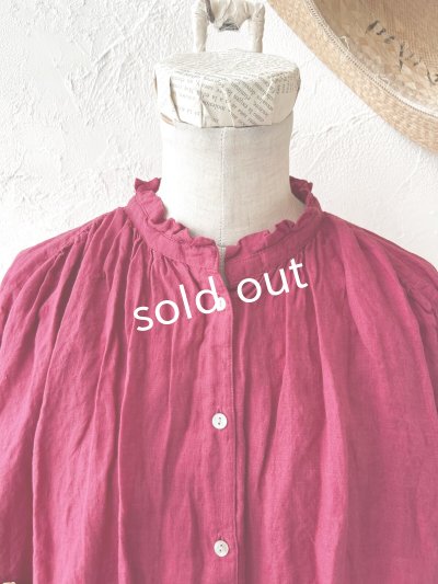 画像4: SO／フリルカラーシャツチュニック・ベリー