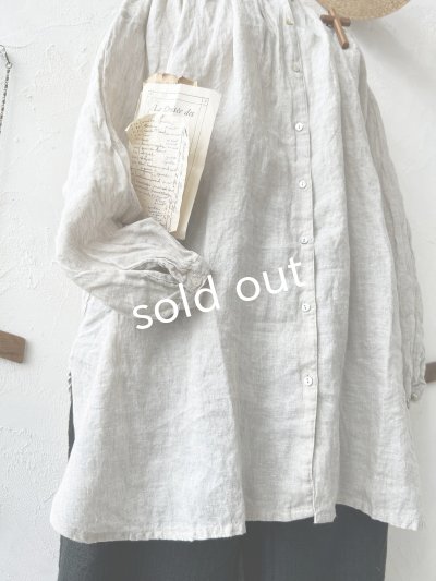 画像4: SO/フリルカラーシャツチュニック・ナチュラル