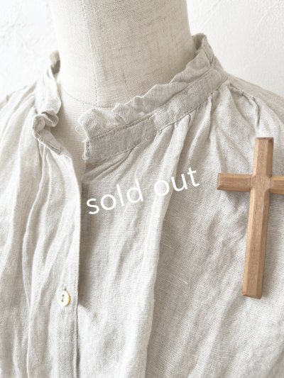 画像3: SO/フリルカラーシャツチュニック・ナチュラル