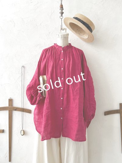 画像3: SO／フリルカラーシャツチュニック・ベリー