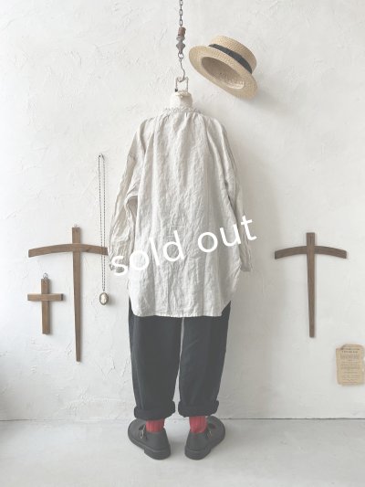 画像6: SO/フリルカラーシャツチュニック・ナチュラル