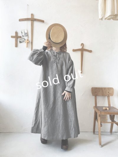 画像8: sorte cuff/レースアップリボンワンピース・ブラック