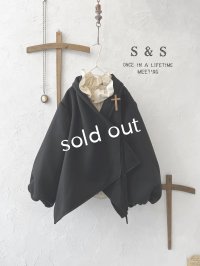 shizuka's／ベルベットリボンのコート・ブラック