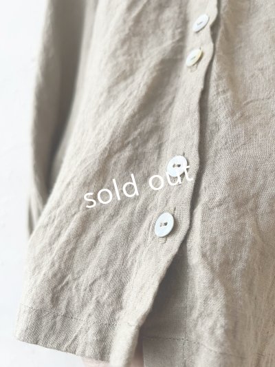 画像3: Libera&Capricciosa/2wayリネンブラウス・オリーブドラブ