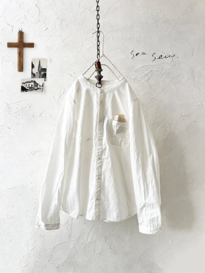 画像1: seasew.／バンドカラーシャツ・オフ