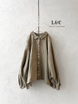 画像1: Libera&Capricciosa／２wayリネンブラウス・オリーブドラブ (1)