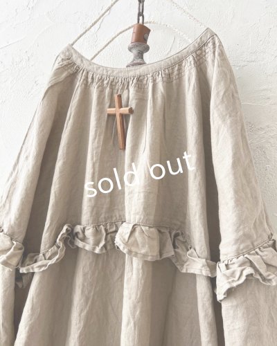 画像5: ubasoku/ラウンドフリル2wayワンピース・ベージュ