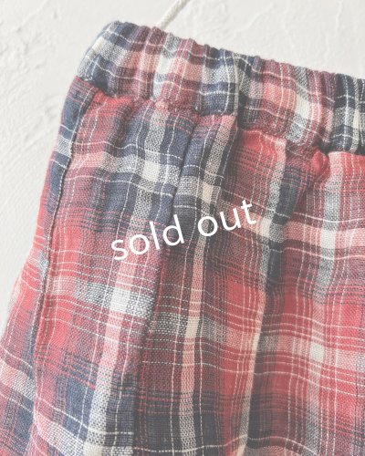 画像4: ubasoku/ギャザースカート・赤チェック