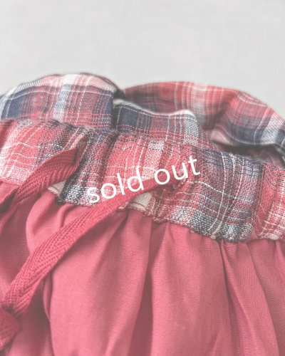 画像7: ubasoku/ギャザースカート・赤チェック