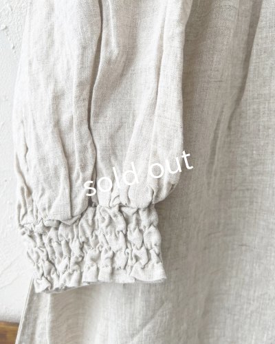 画像10: ubasoku/ドット刺繍ボリューム袖ワンピース・生成り