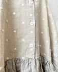画像7: ubasoku/ドット刺繍ボリューム袖ワンピース・生成り
