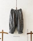 画像1: ubasoku/ポケットカーゴパンツ・ブラックシャンブレー (1)