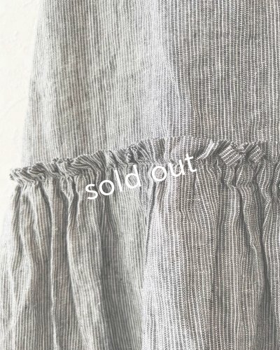 画像8: ubasoku/ボリューム袖ギャザーワンピース・ブラックストライプ