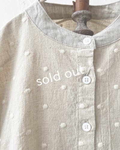 画像5: ubasoku/ドット刺繍ボリューム袖ワンピース・生成り