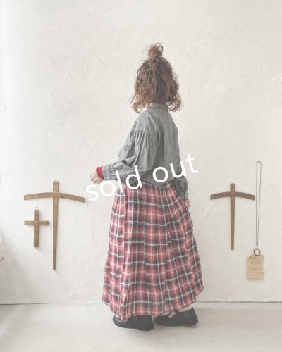 画像10: ubasoku/ギャザースカート・赤チェック