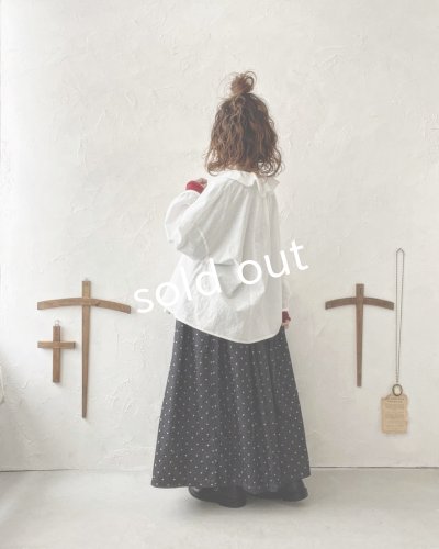 画像8: sloe／フリル襟のパフ袖ブラウス・生成り