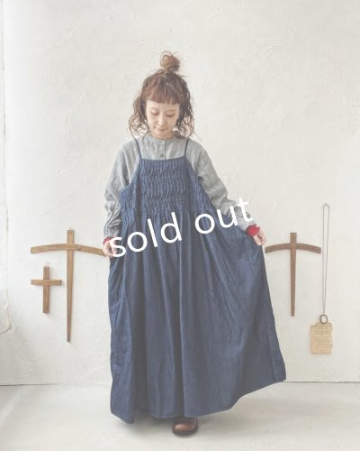 画像8: ubasoku/ピンタックキャミワンピース・インディゴ