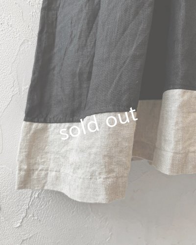 画像4: Avenue/後ろくるみボタンのワンピース・黒×生成り