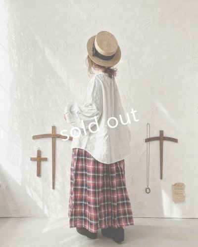 画像9: ubasoku/ギャザースカート・赤チェック