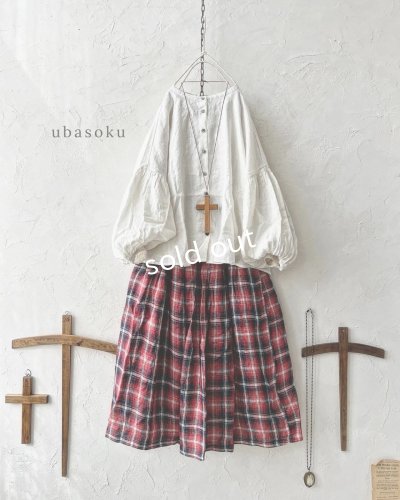 画像1: ubasoku/0401 パフ袖ブラウス・オフ