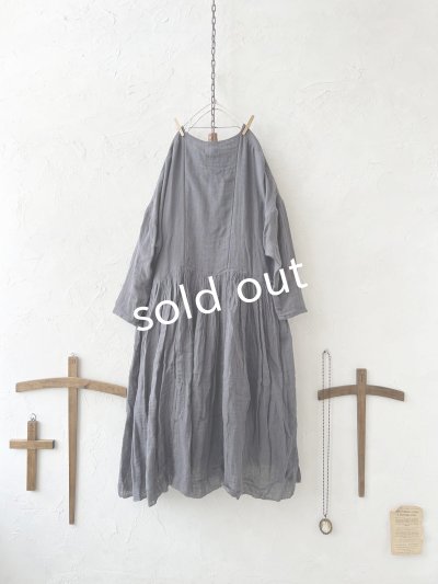 画像8: かやの日常着/ギャザードレス・つるばみ