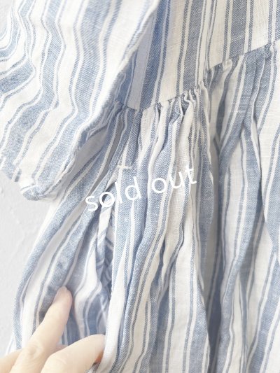 画像3: SO／２wayギャザーワンピース・ブルーストライプ