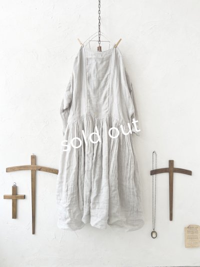 画像10: かやの日常着/ギャザードレス・ぎんねず