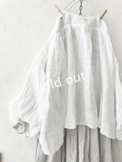 画像11: かやの日常着/バルーンブラウス・しろ