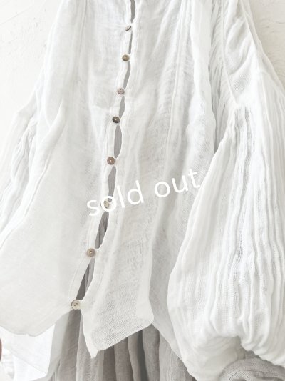 画像4: かやの日常着/バルーンブラウス・しろ