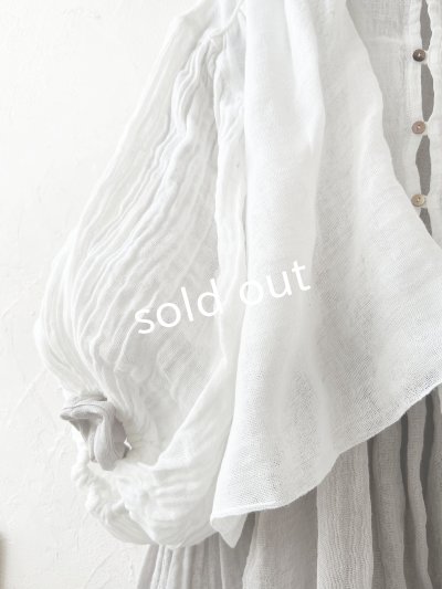 画像6: かやの日常着/バルーンブラウス・しろ