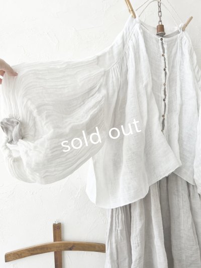 画像8: かやの日常着/バルーンブラウス・しろ