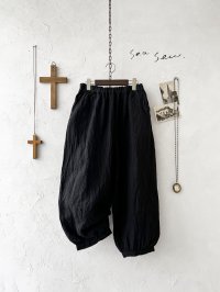 seasew.／リネンバルーンパンツ・ブラック