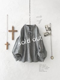 sorte cuff/レースアップリボンプルオーバー・ブラック