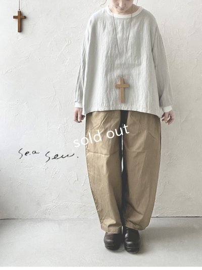 画像1: seasew.／バルーンリブプルオーバー・ミントグレー
