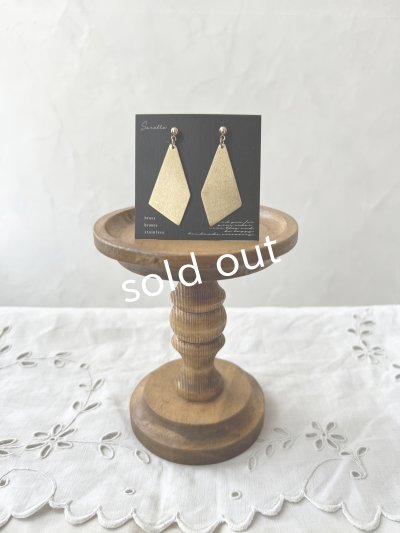 画像3: sorelle/真鍮のピアス・台形