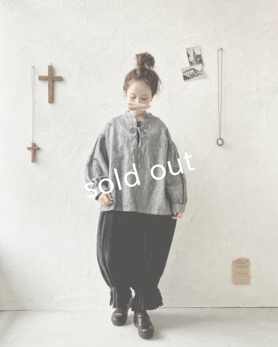 画像10: sorte cuff/レースアップリボンプルオーバー・ブラック