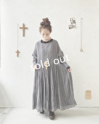 画像15: かやの日常着/ギャザードレス・つるばみ