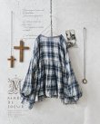 画像1: MARCHE' DE SOEUR/ギャザープルオーバー・ブルーチェック (1)