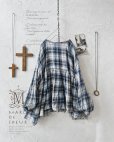 画像1: MARCHE' DE SOEUR/ギャザープルオーバー・ブルーチェック (1)